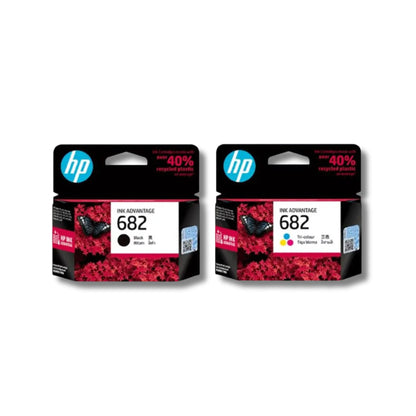 HP 682 Original Ink Advantage Cartridge (Black 37MY77AA, Tri-Colour 37M76AA) PrintSaver