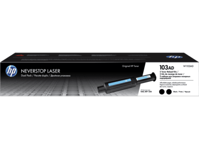HP 103AD Dual Pack Black Original Neverstop Laser Toner Reload Kit