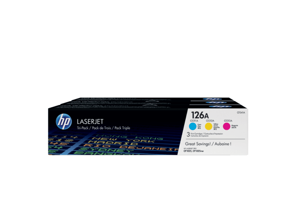 HP 126A BLACK, CYAN, YELLOW, MAGENTA Tri-Colour Original LaserJet Toner Cartridge