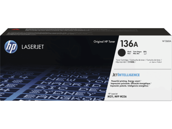 HP 136A BLACK ORIGINAL LASERJET TONER CARTRIDGE (W1360A)