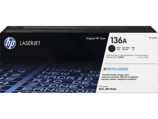 HP 136A BLACK ORIGINAL LASERJET TONER CARTRIDGE (W1360A)