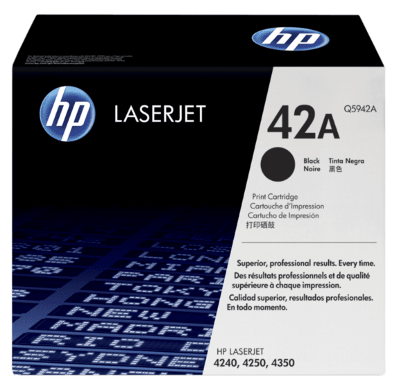 HP 42A Black Original LaserJet Toner Cartridge(Q5942A)