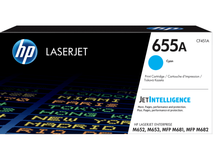 HP 655A Original LaserJet Toner Cartridge (CF450A, CF451A, CF452A, CF453A) (BLACK, CYAN, YELLOW, MAGENTA)