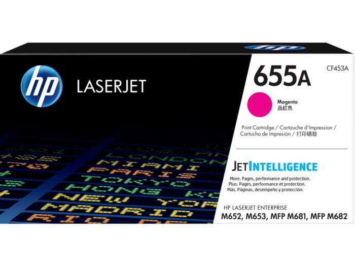 HP 655A Original LaserJet Toner Cartridge (CF450A, CF451A, CF452A, CF453A) (BLACK, CYAN, YELLOW, MAGENTA)