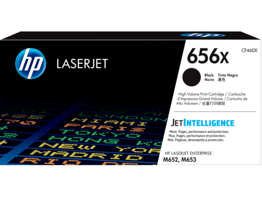 HP 656X High Yield Original LaserJet Toner Cartridge (Black, Cyan, Yellow, Magenta) (CF460X, CF461X, CF462X, CF463X)
