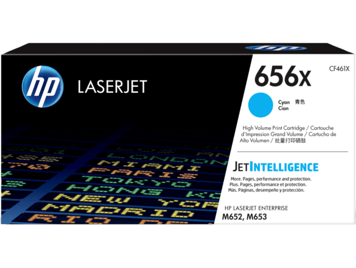 HP 656X High Yield Original LaserJet Toner Cartridge (Black, Cyan, Yellow, Magenta) (CF460X, CF461X, CF462X, CF463X)