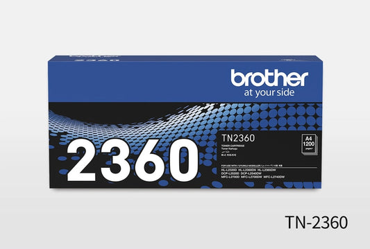 Brother TN-2360 Genuine Monochrome Toner Cartridge, Black, Page Yield up to 1,200 pages