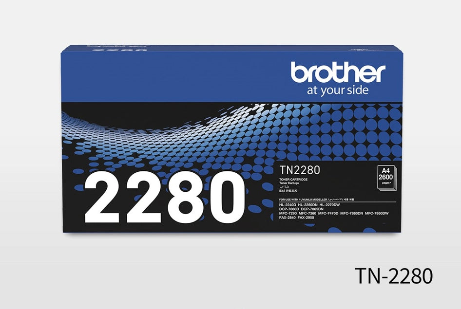 Brother TN-2280 Genuine Monochrome Toner Cartridge Page Yield up to 2600 Pages - Black